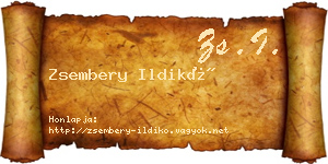 Zsembery Ildikó névjegykártya