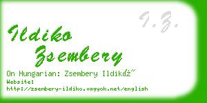 ildiko zsembery business card